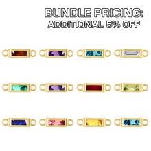 Load image into Gallery viewer, Diamond or Gemstone 12 Month Bezel Charm Bundle in 14K Gold