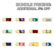 Load image into Gallery viewer, Diamond or Gemstone 12 Month Bezel Charm Bundle in 14K Gold