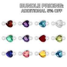 Load image into Gallery viewer, Diamond or Gemstone 12 Month Bezel Charm Bundle in 14K Gold