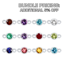 Load image into Gallery viewer, Diamond or Gemstone 12 Month Bezel Charm Bundle in 14K Gold