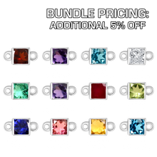 Load image into Gallery viewer, Diamond or Gemstone 12 Month Bezel Charm Bundle in 14K Gold