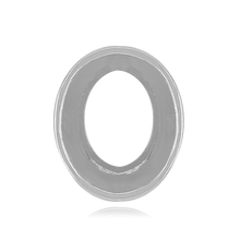 Load image into Gallery viewer, ITI NYC Oval Tapered Bezels With Airline in Sterling Silver (4.50 x 3.00 mm - 14.00 x 11.50 mm)