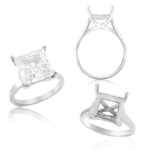 Load image into Gallery viewer, ITI NYC Princess Shape 4 Prong Lucida Solitaire