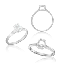 Load image into Gallery viewer, ITI NYC Emerald Shape Bezel Solitaire