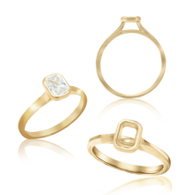 Load image into Gallery viewer, ITI NYC Emerald Shape Bezel Solitaire