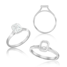 Load image into Gallery viewer, ITI NYC Emerald Shape Bezel Solitaire