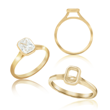 Load image into Gallery viewer, ITI NYC Emerald Shape Bezel Solitaire