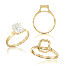 Load image into Gallery viewer, ITI NYC Emerald Shape Bezel Solitaire