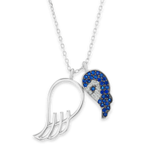 Load image into Gallery viewer, Wings Necklace in Sterling Silver (22 x 11 mm)
