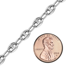Load image into Gallery viewer, Bulk / Spooled Classic Puffed Mariner Link Semi-Solid Chain in Sterling Silver (4.50 mm - 8.00 mm)