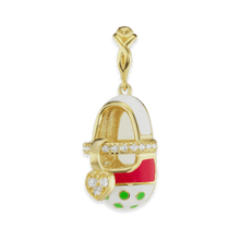 Load image into Gallery viewer, Baby Shoe with CZ's (28 x 10mm)