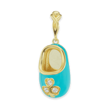 Load image into Gallery viewer, Baby Shoe with CZ's Charm (28 x 10mm)