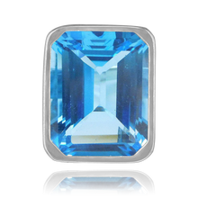 Load image into Gallery viewer, ITI NYC Emerald Shape Tapered Bezels With Airline in Sterling Silver (5.00 x 3.00 mm - 10.00 x 8.00 mm)