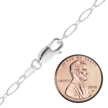 Load image into Gallery viewer, Fashion Ave. Oval Cable Chain Anklet in Sterling Silver