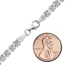 Load image into Gallery viewer, Bond St. Byzantine Chain Anklet in Sterling Silver