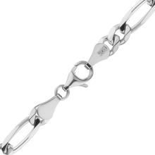 Load image into Gallery viewer, Fulton St. Figaro Chain Bracelet in Sterling Silver