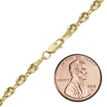 Load image into Gallery viewer, Greenwich Village Puffed Mariner Link Necklace in 14K Yellow Gold