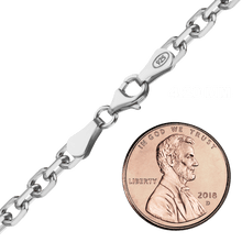 Load image into Gallery viewer, Delancey St. Diamond Cut Cable Chain Anklet in Sterling Silver