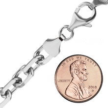 Load image into Gallery viewer, Delancey St. Diamond Cut Cable Chain Anklet in Sterling Silver