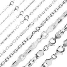 Load image into Gallery viewer, Delancey St. Diamond Cut Cable Chain Necklace in Sterling Silver