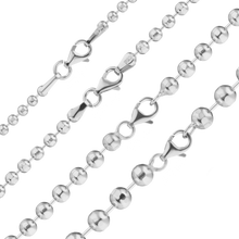 Load image into Gallery viewer, Broadway Bead Chain Anklet in Sterling Silver