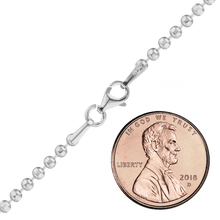 Load image into Gallery viewer, Broadway Bead Chain Anklet in Sterling Silver