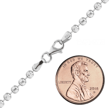 Load image into Gallery viewer, Broadway Bead Chain Anklet in Sterling Silver