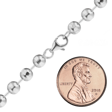 Load image into Gallery viewer, Broadway Bead Chain Anklet in Sterling Silver