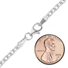Load image into Gallery viewer, Domed Soho Rolo Chain Anklet in Sterling Silver