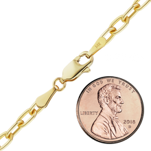 Load image into Gallery viewer, Houston St. Semi-Solid Cable Necklace in 14K Yellow Gold