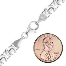 Load image into Gallery viewer, New Amsterdam Byzantine Chain Anklet in Sterling Silver