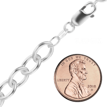 Load image into Gallery viewer, Clinton St. Cable Chain Anklet in Sterling Silver
