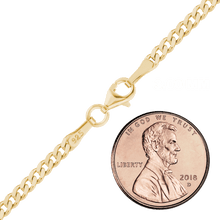 Load image into Gallery viewer, Bowery Curb Chain Necklace in Sterling Silver 18K Yellow Gold Finish