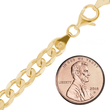 Load image into Gallery viewer, Bowery Curb Chain Necklace in Sterling Silver 18K Yellow Gold Finish
