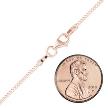 Load image into Gallery viewer, Bowery Curb Chain Necklace in Sterling Silver 18K Pink Gold Finish