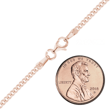 Load image into Gallery viewer, Bowery Curb Chain Necklace in Sterling Silver 18K Pink Gold Finish