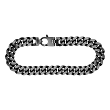 Load image into Gallery viewer, Bowery Cuban Curb Bracelet in Sterling Silver Black Ruthenium Finish