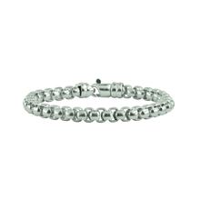Load image into Gallery viewer, MSG Round Box Bracelet in Sterling Silver