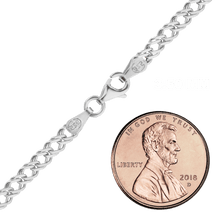 Load image into Gallery viewer, Rivington St. Rambo Chain Anklet in Sterling Silver