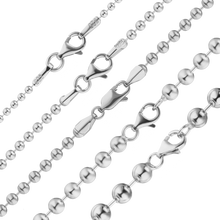 Load image into Gallery viewer, Broadway Bead Anklet in Sterling Silver