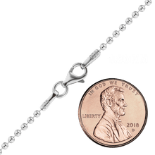 Load image into Gallery viewer, Broadway Bead Anklet in Sterling Silver