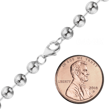 Load image into Gallery viewer, Broadway Bead Anklet in Sterling Silver