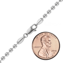 Load image into Gallery viewer, Broadway Bead Anklet in Sterling Silver