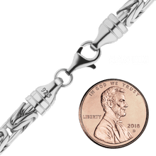 Load image into Gallery viewer, Battery Park Byzantine Chain Anklet in Sterling Silver