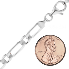 Load image into Gallery viewer, Fulton Market Figaro Chain Anklet in Sterling Silver