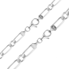 Load image into Gallery viewer, Fulton Market Figaro Chain Anklet in Sterling Silver