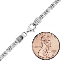 Load image into Gallery viewer, Times Square Byzantine Chain Anklet in Sterling Silver