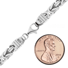 Load image into Gallery viewer, Times Square Byzantine Chain Necklace in Sterling Silver