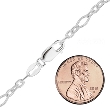 Load image into Gallery viewer, Freedom Pl. Textured Cable Chain Anklet in Sterling Silver