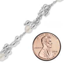 Load image into Gallery viewer, Bulk / Spooled Handmade Fancy Ring Ring Chain in Sterling Silver (7.50 mm)